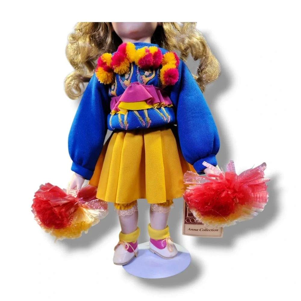 Dynasty Doll Collection Anna Collection Melinda 14in‎ Cheerleader Porcelain Doll
